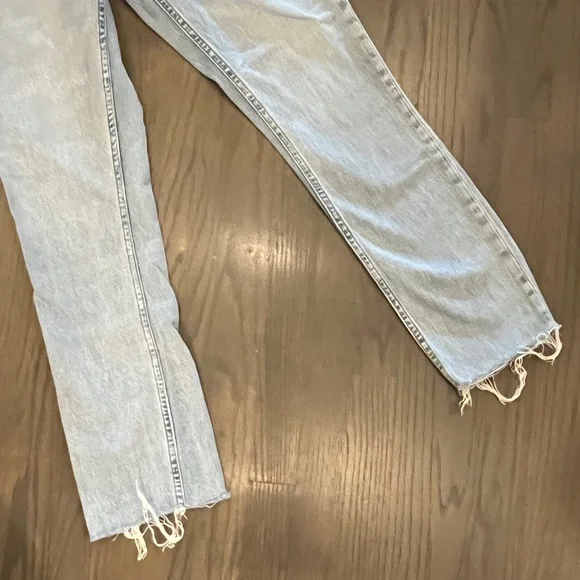 Abercrombie & Fitch 90s Slim Straight Ultra High Rise Curve Love 28/6XL Raw Hem - Picture 6 of 11